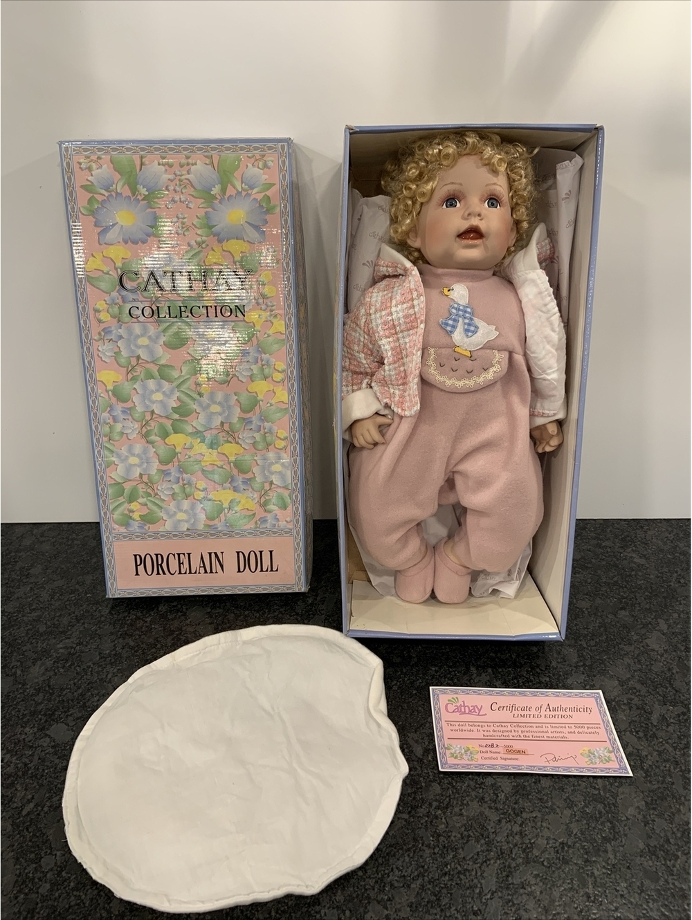 Cathay Collection 22" Soft Body Porcelain Doll Gogen #282 of 5000 W/ BOX & COA